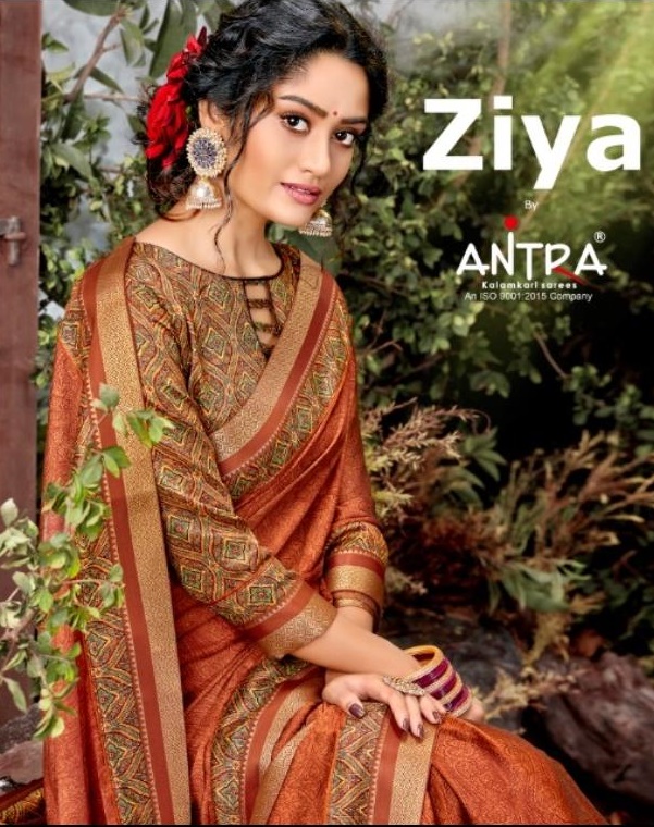 Antra Ziya Designer Printed Chiffon Sarees Collection At Who...