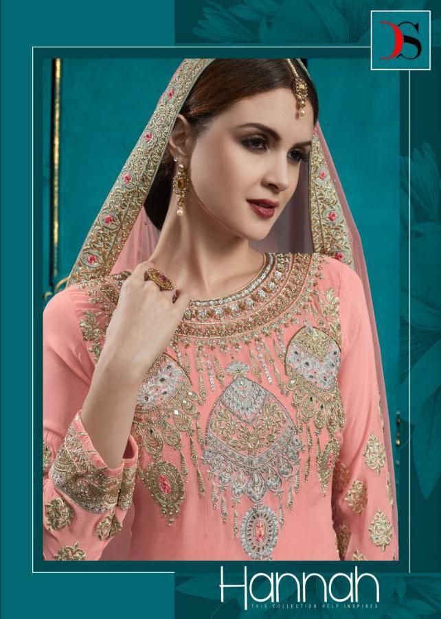 Deepsy Suits Hannah Real Georgette With Heavy Embroidery & H...