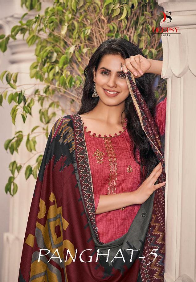 Deepsy Suits Panghat Vol 5 Printed Jam Cotton With Embroider...