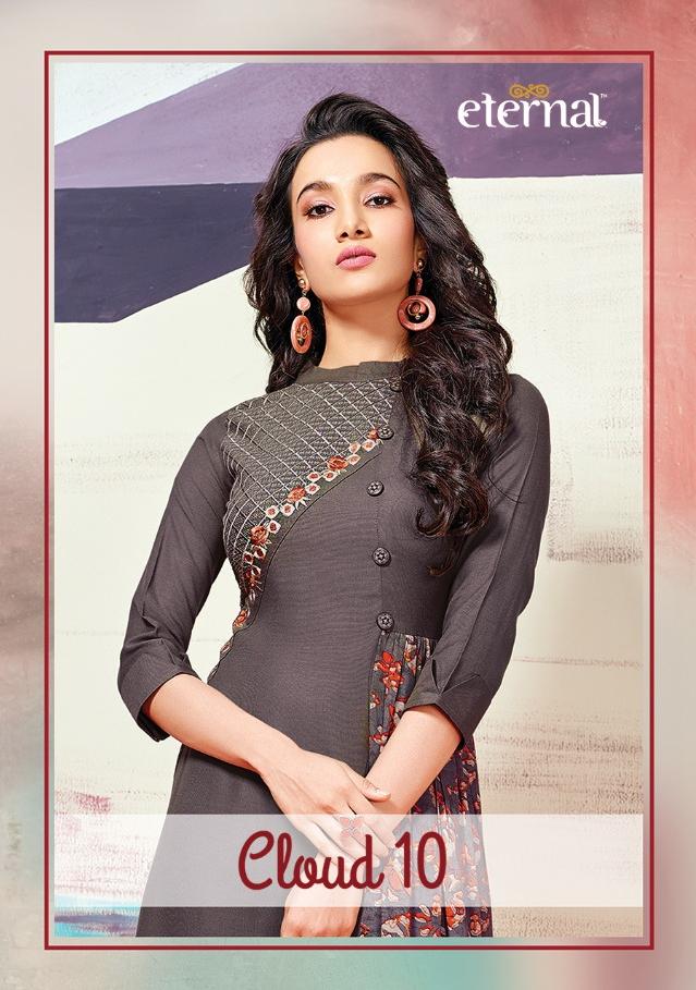 Eternal Cloud Vol 10 Pure Rayon With Embroidery Work Designe...