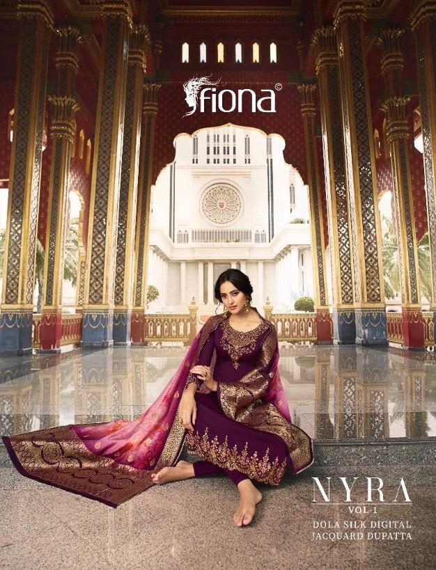 Fiona Nyra Vol 1 Designer Satin Georgette With Embroidery Wo...