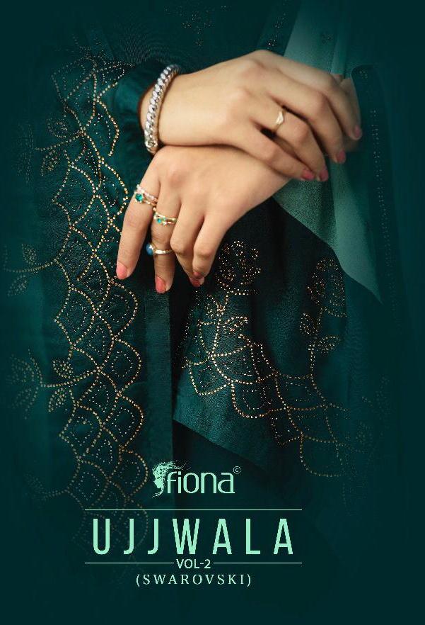 Fiona Ujjwala Vol 2 Satin Georgette With Diamond Work Dress ...