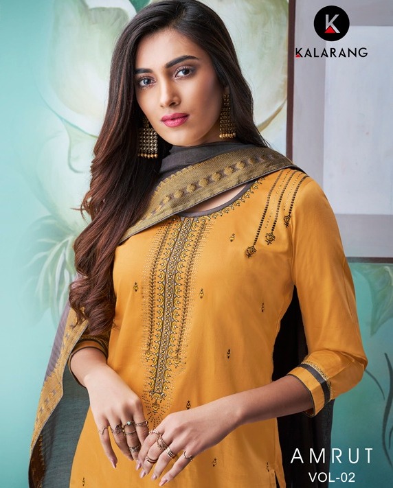 Kessi Fabrics Kalarang Amrut Vol 2 Jam Silk Cotton With Embr...