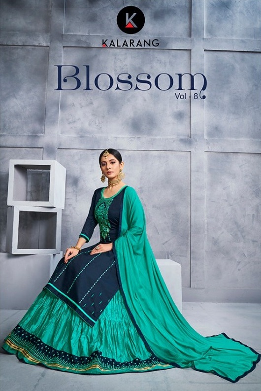 Kessi Fabrics Kalarang Blossom Vol 8 Jam Silk Cotton With Em...