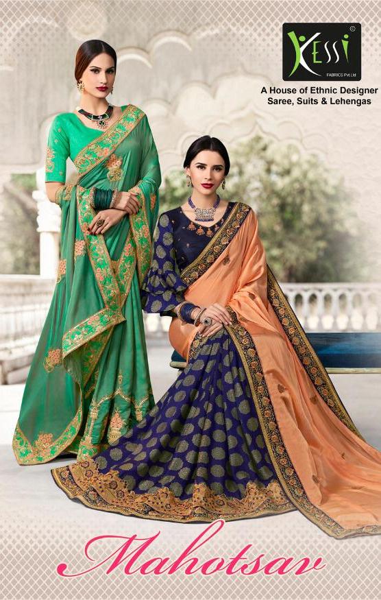 Kessi Fabrics Mahotsav Designer Silk Georgette With Embroide...