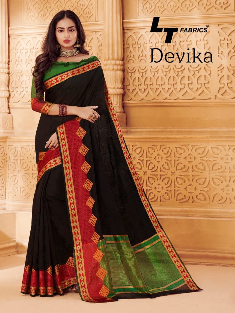Lt Fabrics Devika Designer Cotton Silk Traditional Sarees Co...