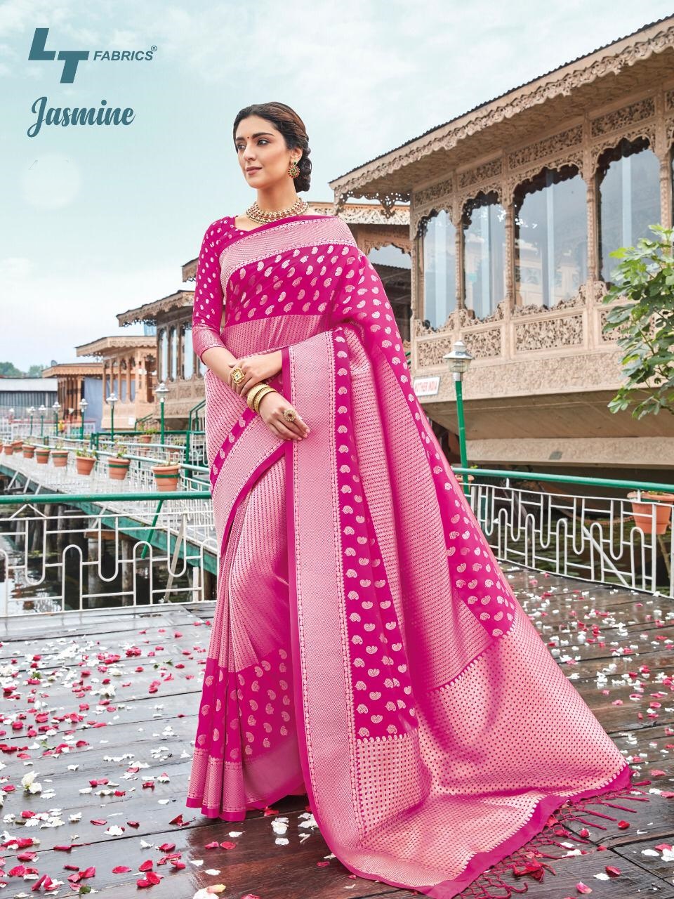 Lt Fabrics Jasmine Designer Traditional Silk Sarees Collecti...