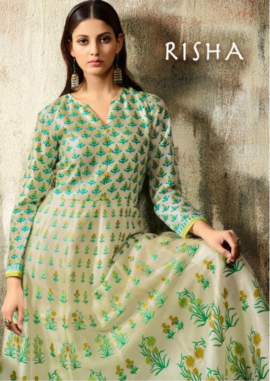 Lt Fabrics Risha Designer Digital Printed Pure Chanderi Part...