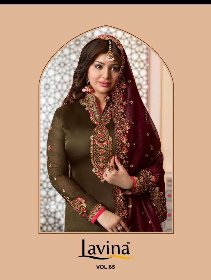 Lavina Vol 65 Satin Georgette With Embroidery Work Dress Mat...