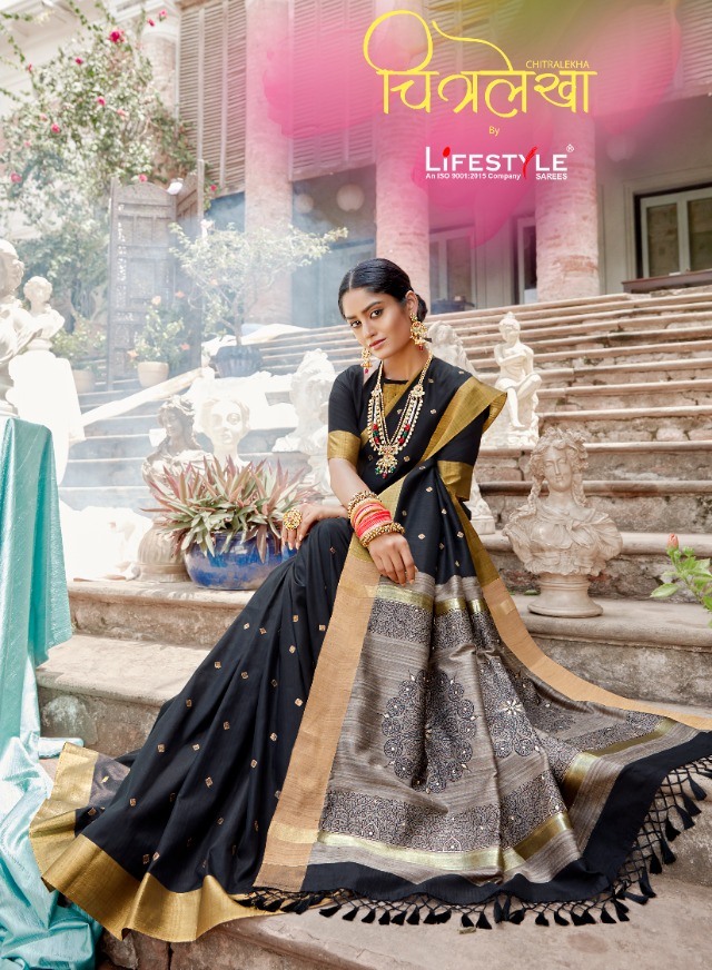Lifestyle Sarees Chitralekha Silk Weaving Traditional Sarees...