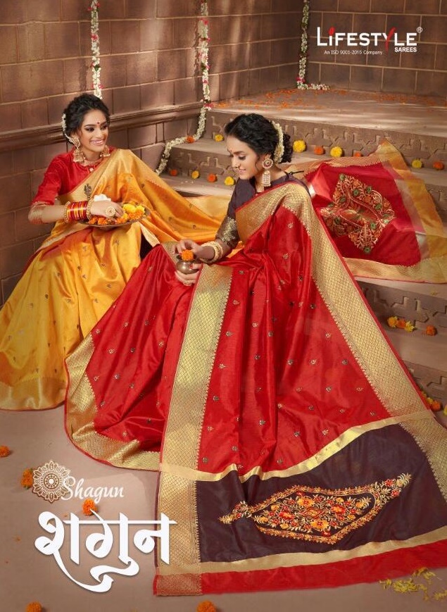 Lifestyle Sarees Shagun Traditional Silk Sarees Collection A...