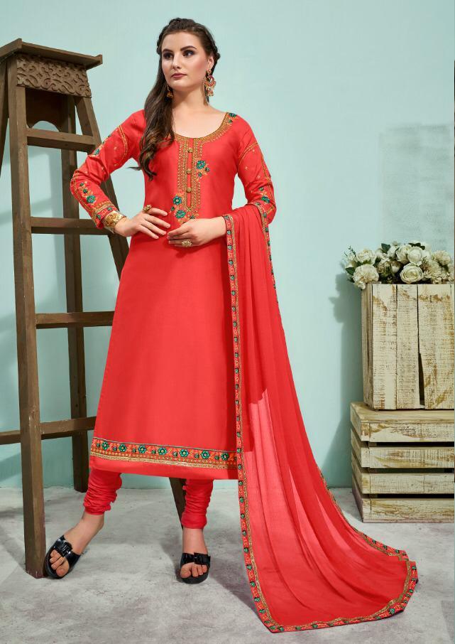 Meghali Suits Lotus Vol 2 Jam Satin With Embroidery Work Dre...