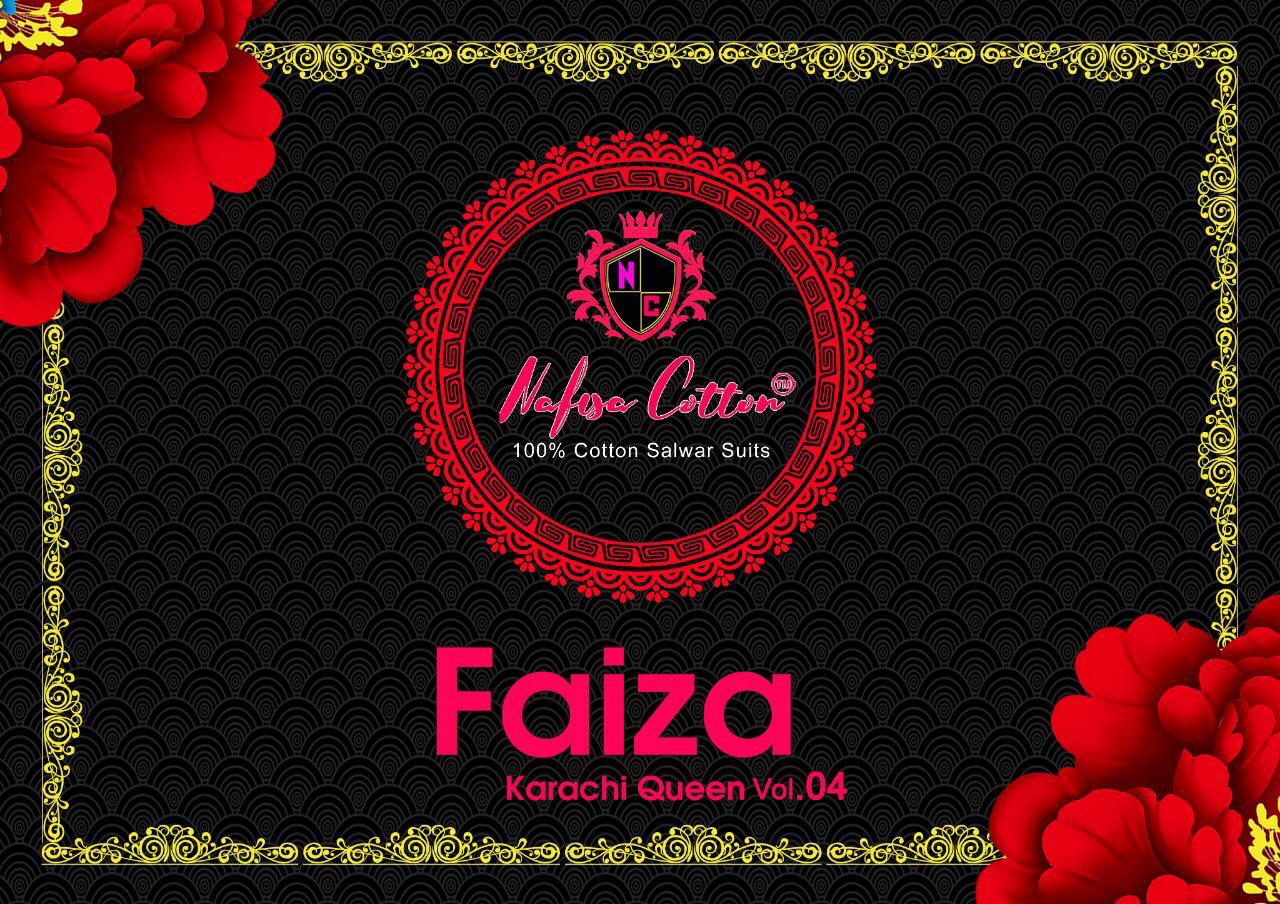 Nafisa Cotton Faiza Vol 4 Printed Karachi Cotton Dress Mater...