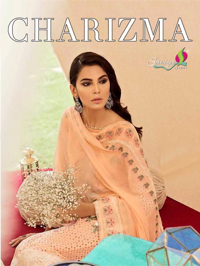 Saniya Trends Charizma Vol 2 Heavy Embroidered Cambric Cotto...