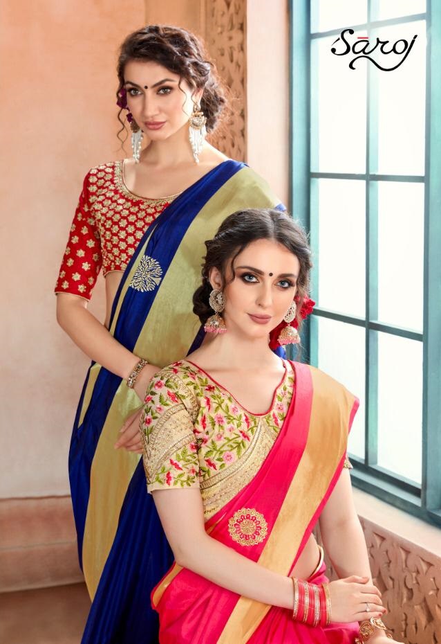 Saroj Silk Bahar Heavy Two Ton Silk With Beautiful Banarasi ...