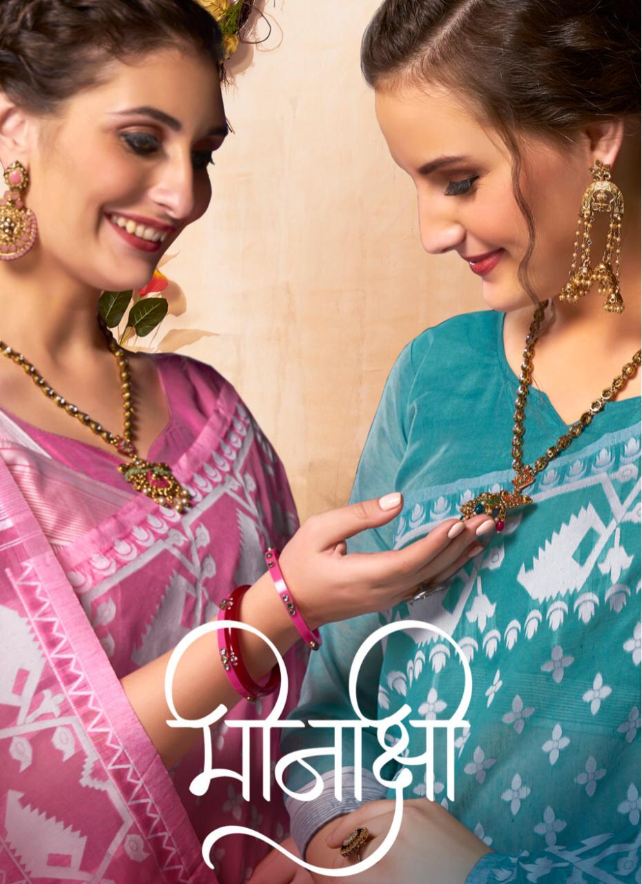 Saroj Sarees Minakshi Designer Cotton Jacquard Sarees Collec...