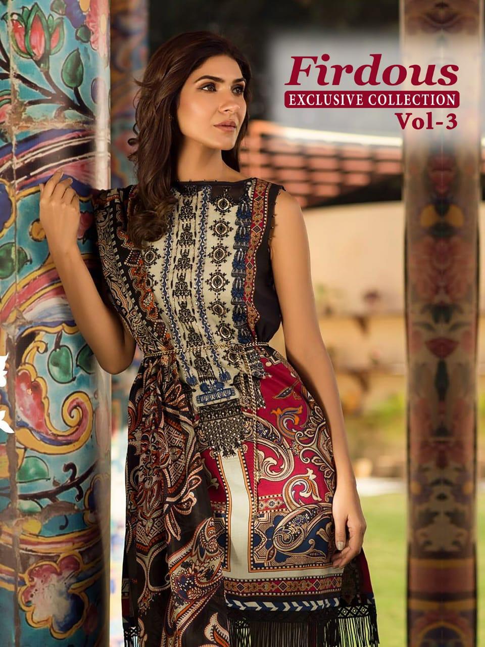 Shree Fabs Firdous Exclusive Collection Vol 3 Printed Pure C...