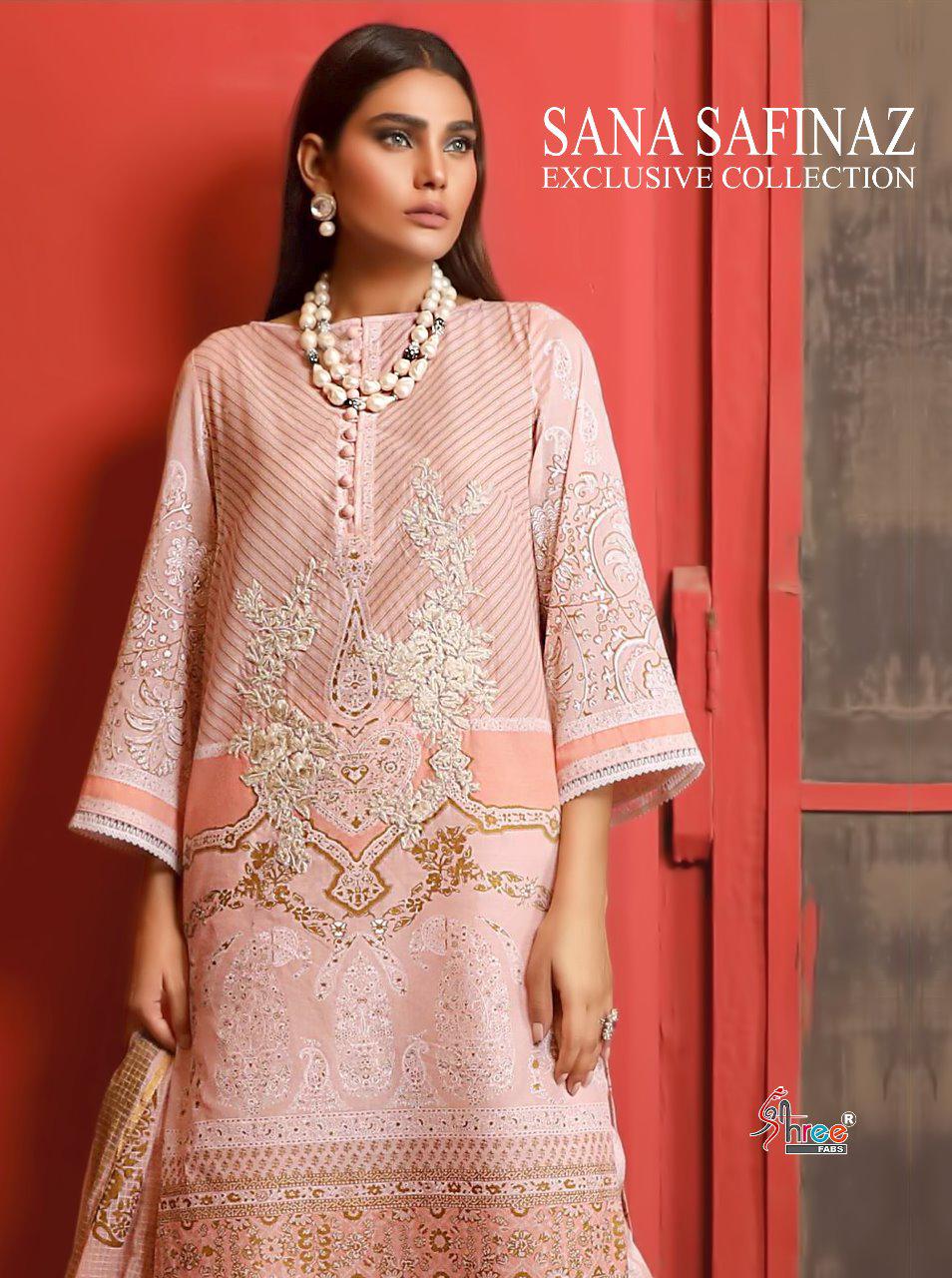 Shree Fabs Sana Safinaz Exclusive Collection Gold Foil Print...