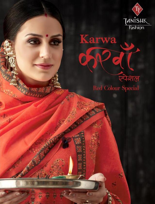 Tanishk Fashion Karwa Chowth Digital Printed Upada Silk With...