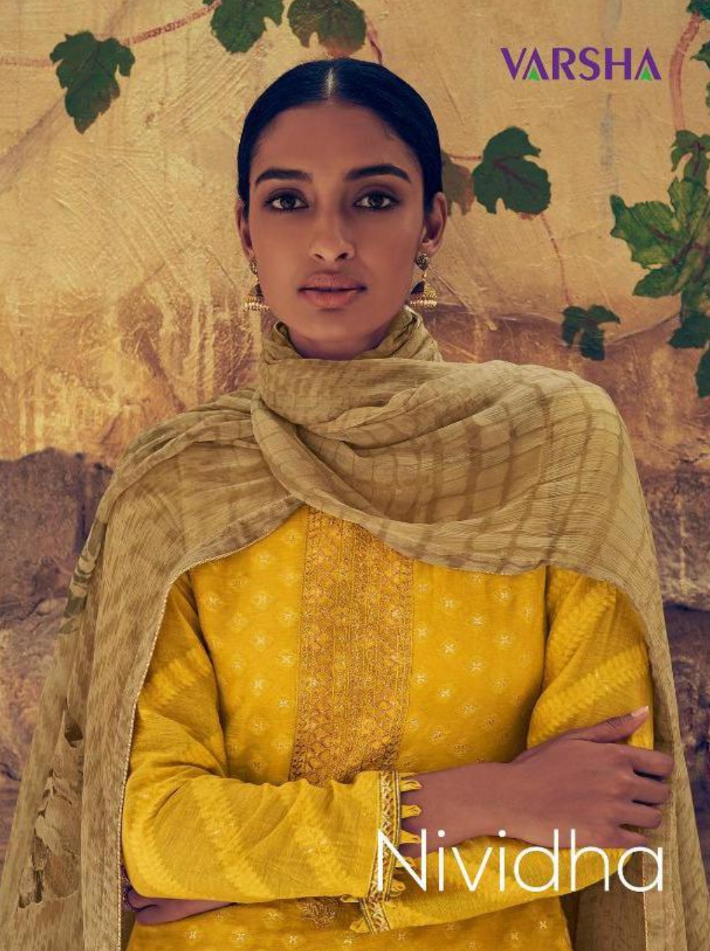 Varsha Fashion Nividha Printed Banarasi Weave With Embroider...