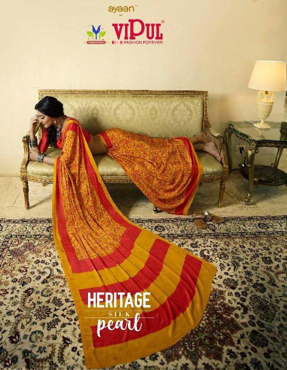 Vipul Fashion Heritage Silk Pearl Designer Printed Heavy Cre...