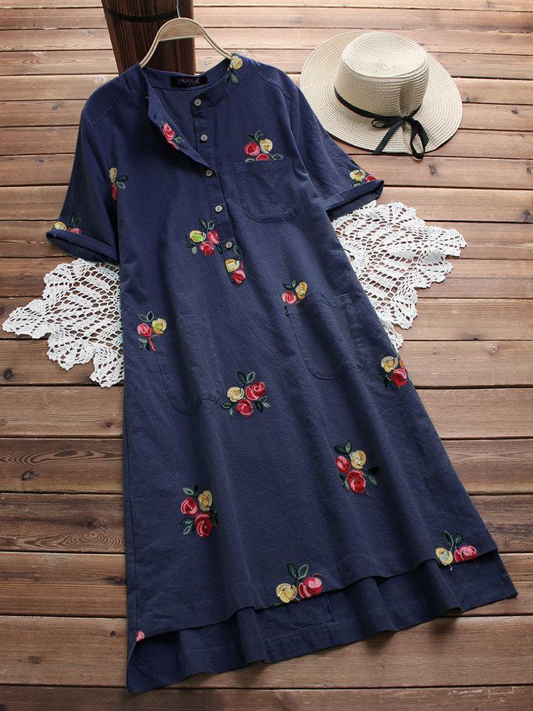 Non Catalog Latest Jam Cotton With Thread Embroidery Work Re...