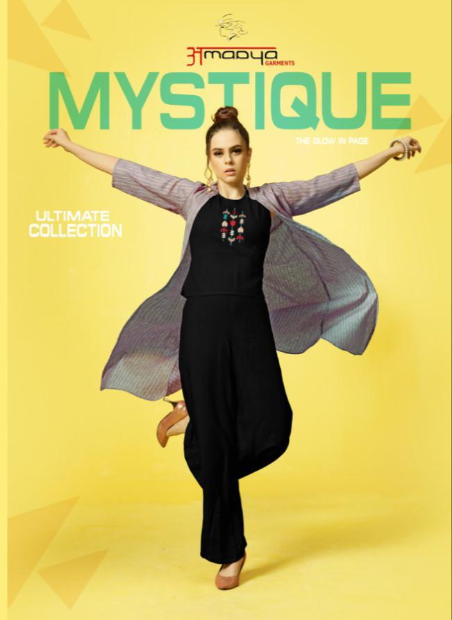 Amaaya Garments Mystique Rayon Readymade Top With Jacket And...