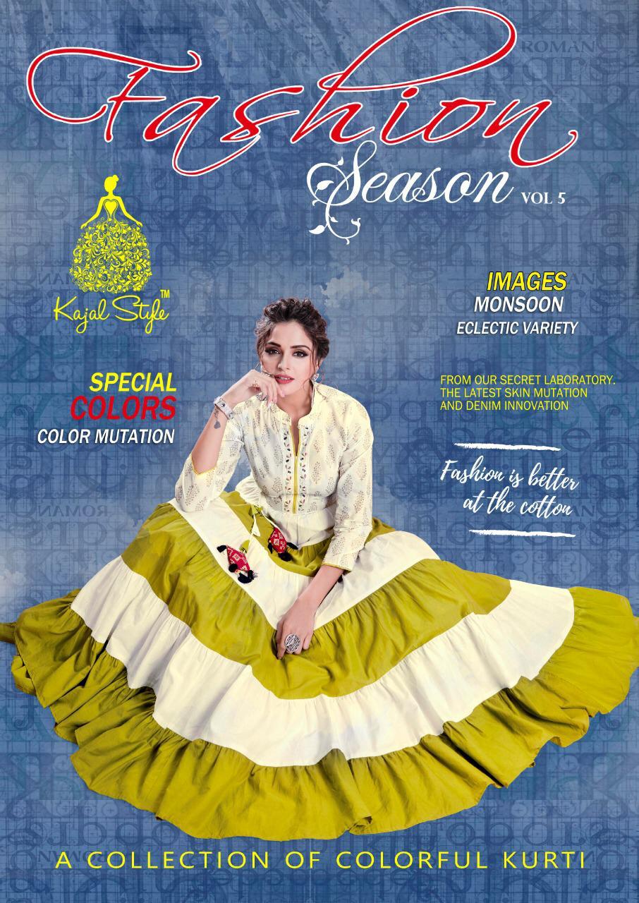 Kajal Style Fashion Season Vol 5 Printed Heavy Rayon And Cot...