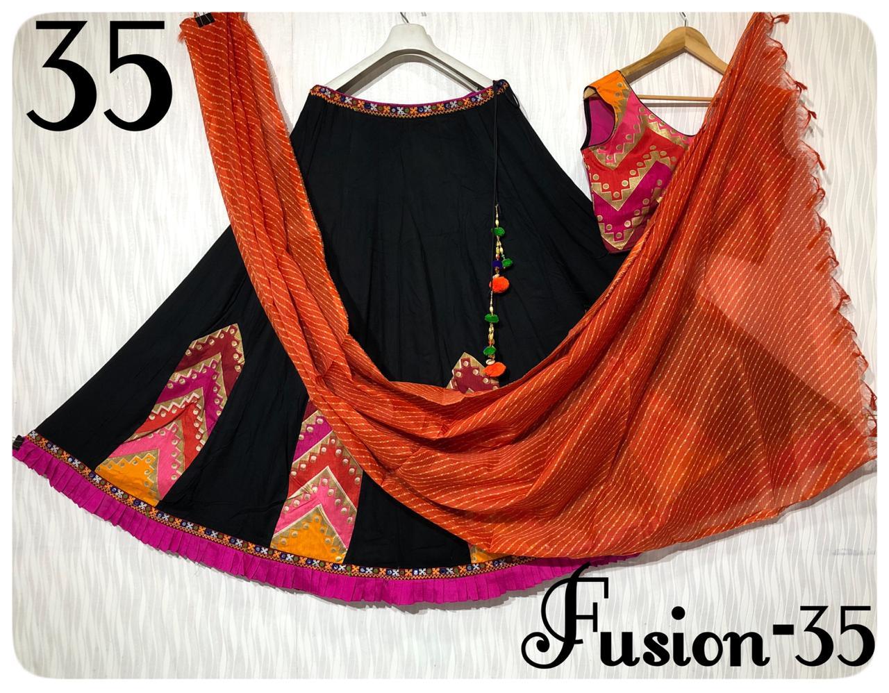 Fusion Vol 35 Designer Heavy Cotton And Rayon With Khatli Wo...