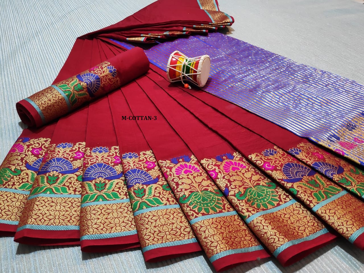 M Cotton Designer Traditional Cotton Silk Sarees Collection ...
