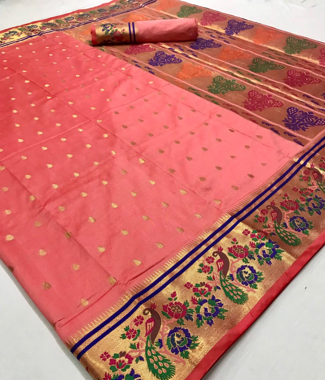 Yeola Paithni Silk Designer Soft Weaving Silk Sarees Collect...