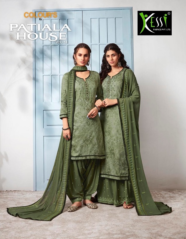 Kessi Fabrics Colour's By Patiala House Vol 14 Printed Embro...