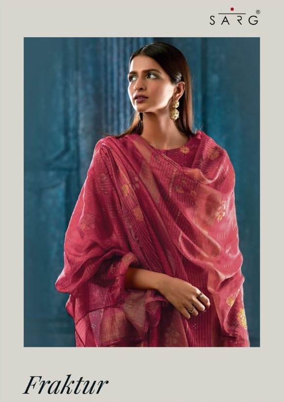 Sahiba Sarg Fraktur Digital Printed Pure Linen With Embroide...
