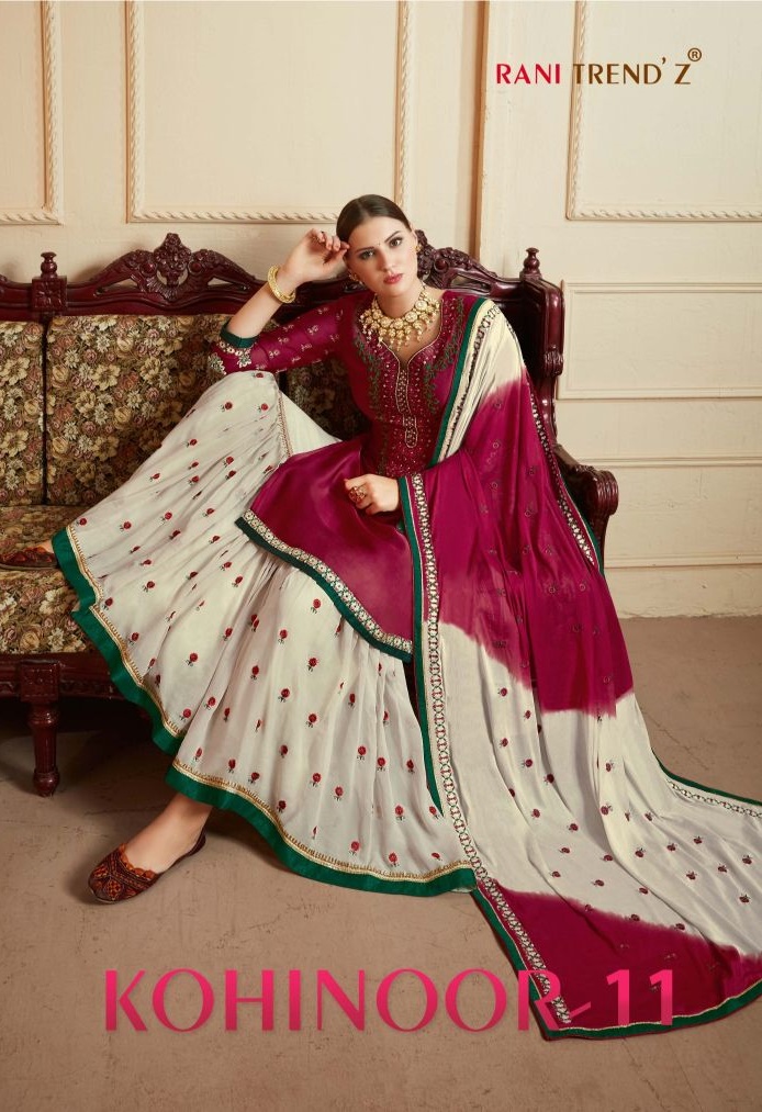 Rani Trendz Kohinoor Vol 11 Designer Pure Satin Dola Silk Wi...