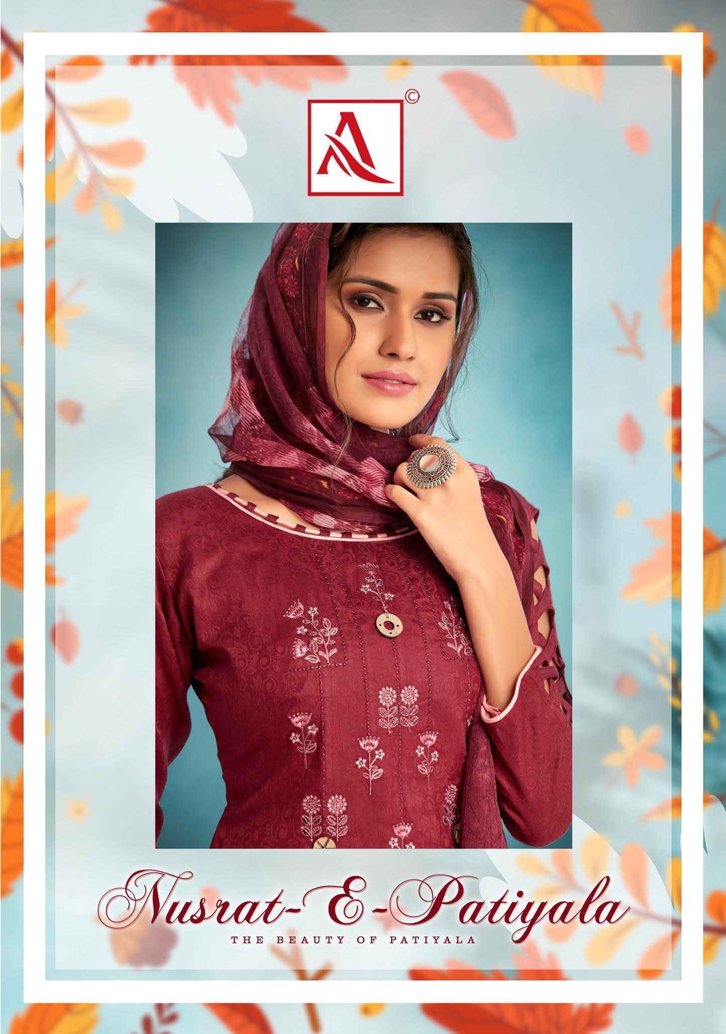 Alok Suits Nusrat-e-patiyala Printed Pure Jam Cotton Jacquar...