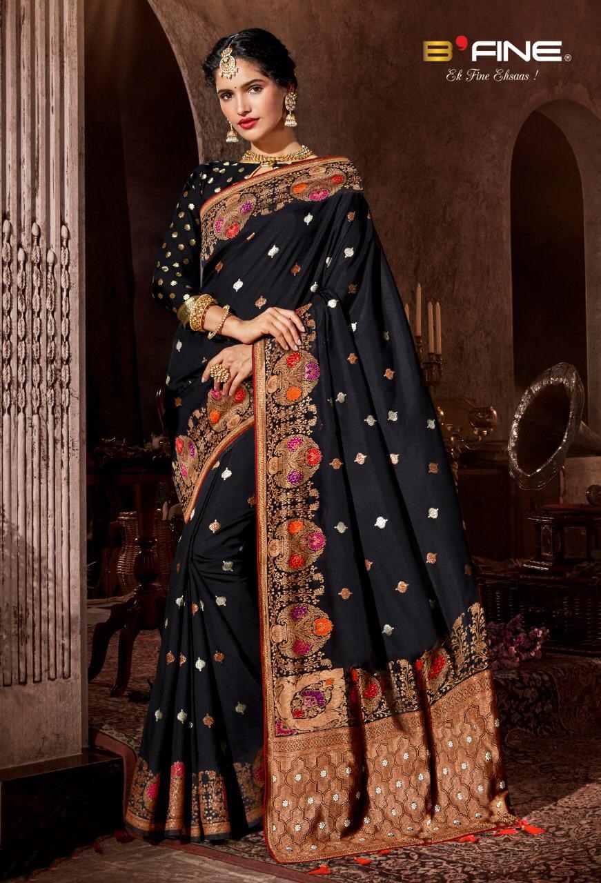 B-fine Tehzeeb Designer Heavy Silk Wedding Sarees Collection...