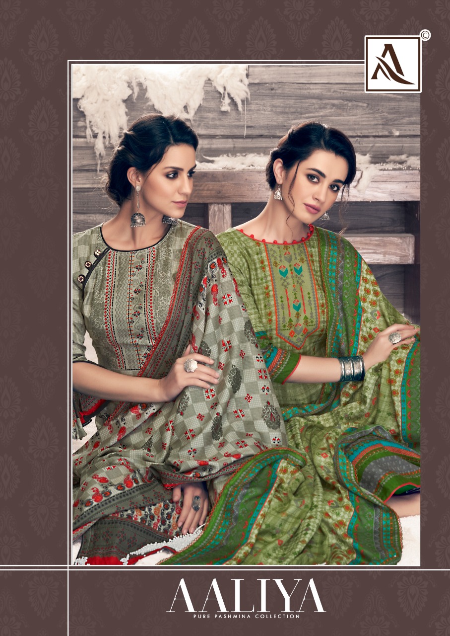 Alok Suits Aaliya Pure Pashmina Jacquard Digital Style Print...