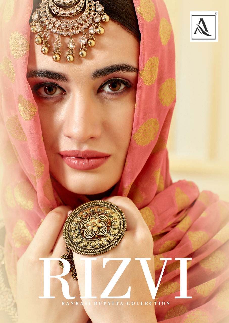 Alok Suits Rizvi Designer Pure Jam Satin With Embroidery Wor...