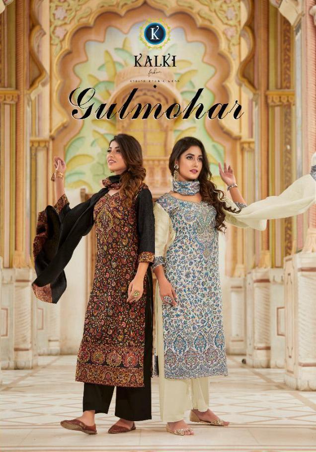 Kalki Fashion Gulmohar Pure Handloom Weaving Pashmina Jacqua...
