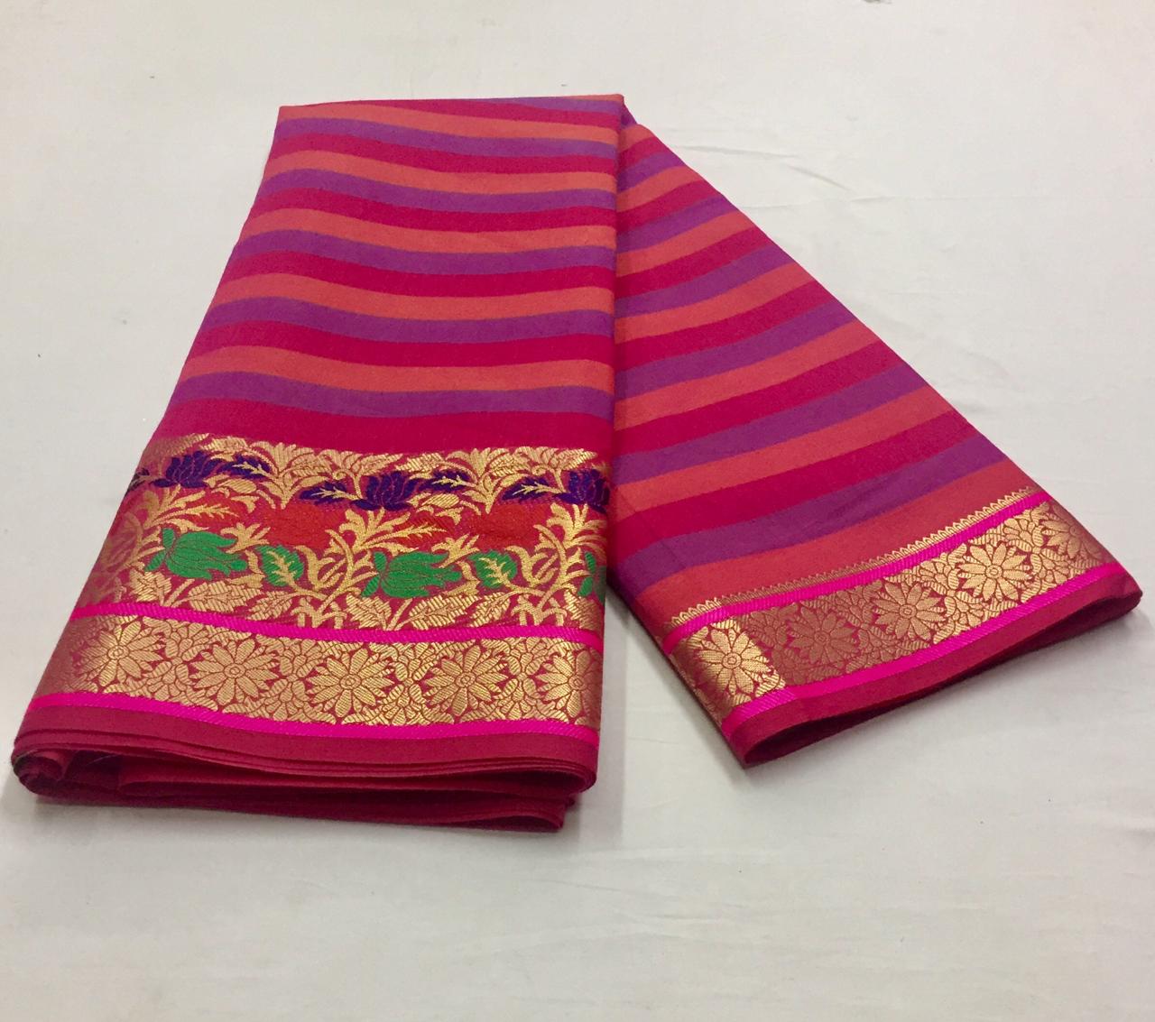 Rainbow Silk Designer Cotton Silk Sarees Collection At Whole...