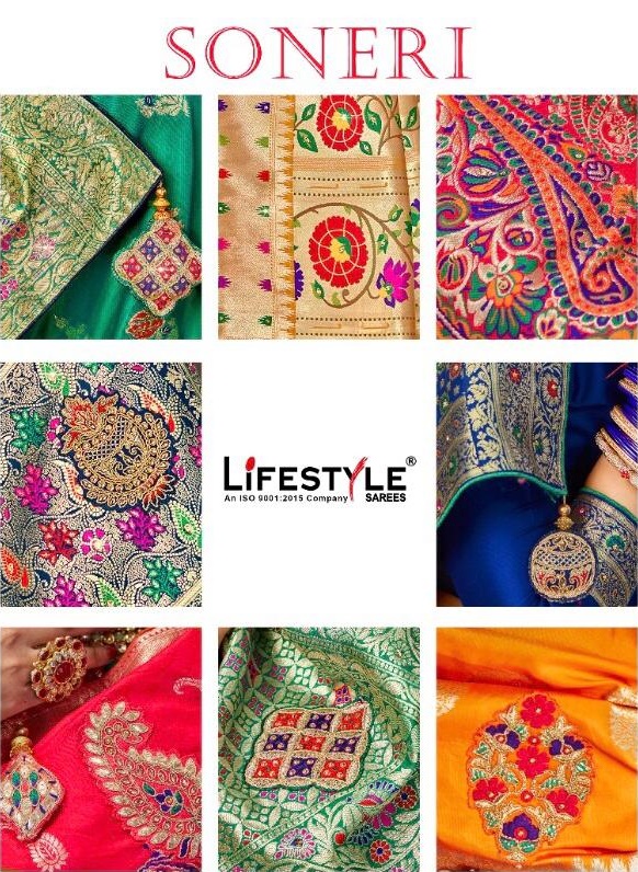 Lifestyle Sarees Soneri Traditional Silk Weaving Sarees Coll...