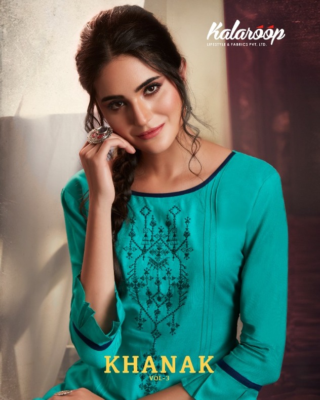 Kessi Fabrics Kalaroop Khanak Vol 3 Rayon With Embroidery Wo...