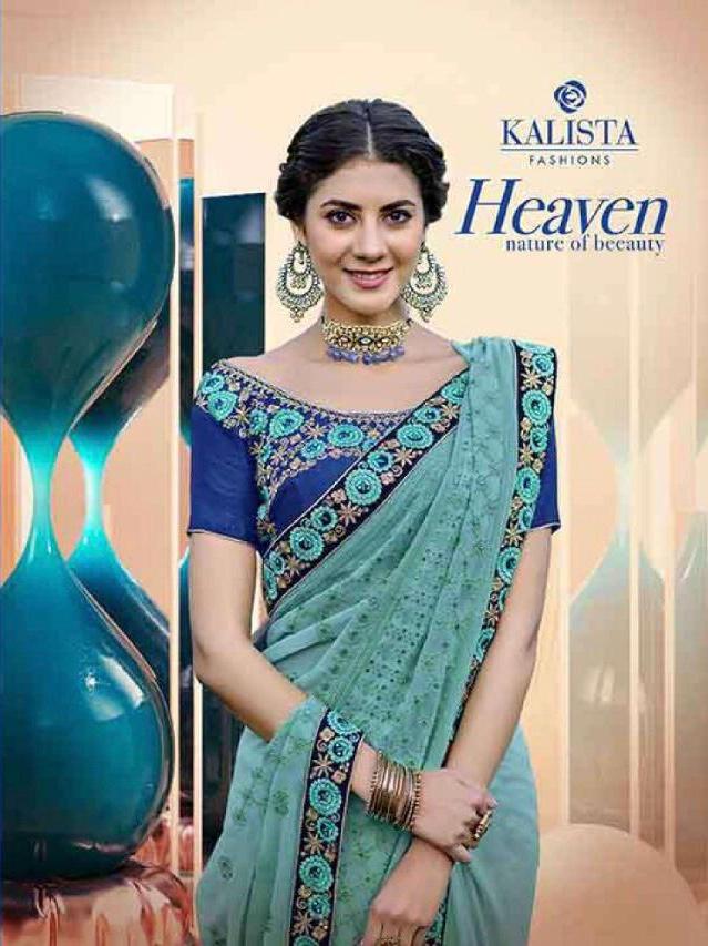 Kalista Fashions Heaven Designer Fancy Fabric With Heavy Emb...