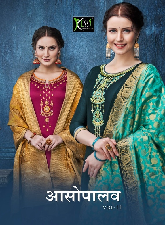 Kessi Fabrics Asopalav Vol 11 Jam Silk With Embroidery Work ...