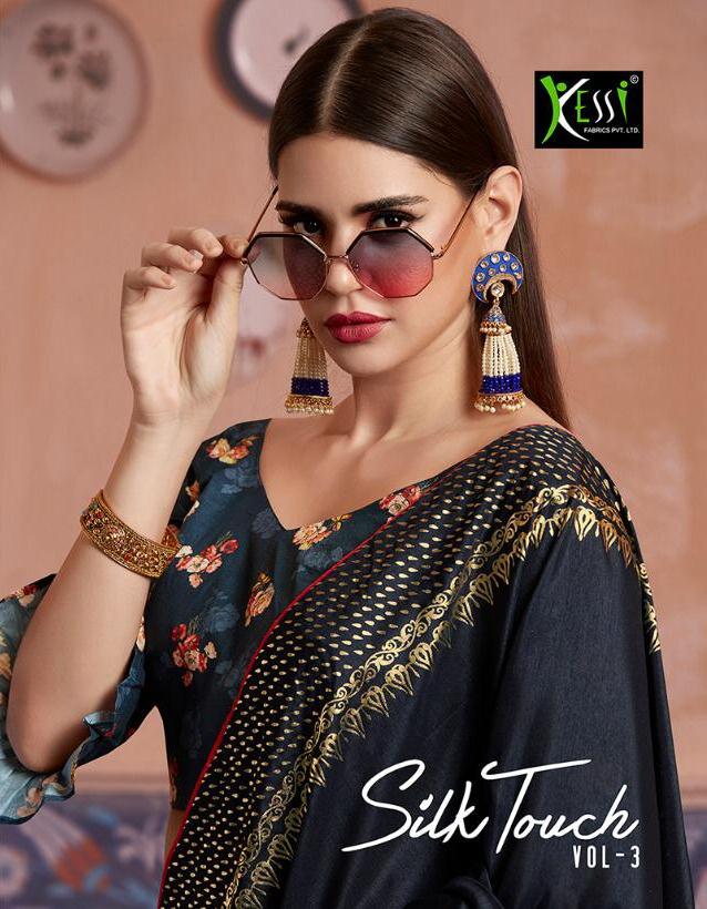 Kessi Fabrics Silk Touch Vol 3 Foil Printed Dola Silk Sarees...