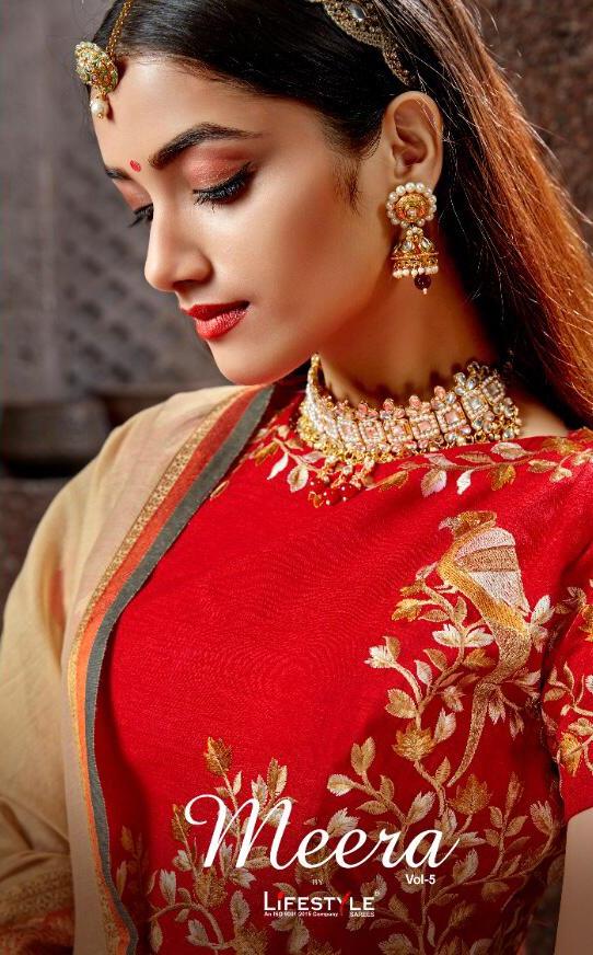 Lifestyle Sarees Meera Vol 5 Silk Traditional Sarees Collect...