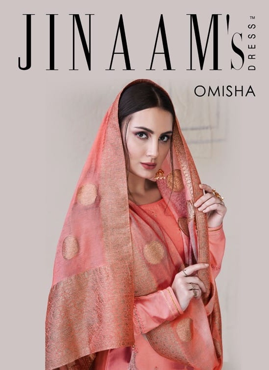Jinaam's Dress Omisha Embroidered Lawn Cotton With Stone Wor...