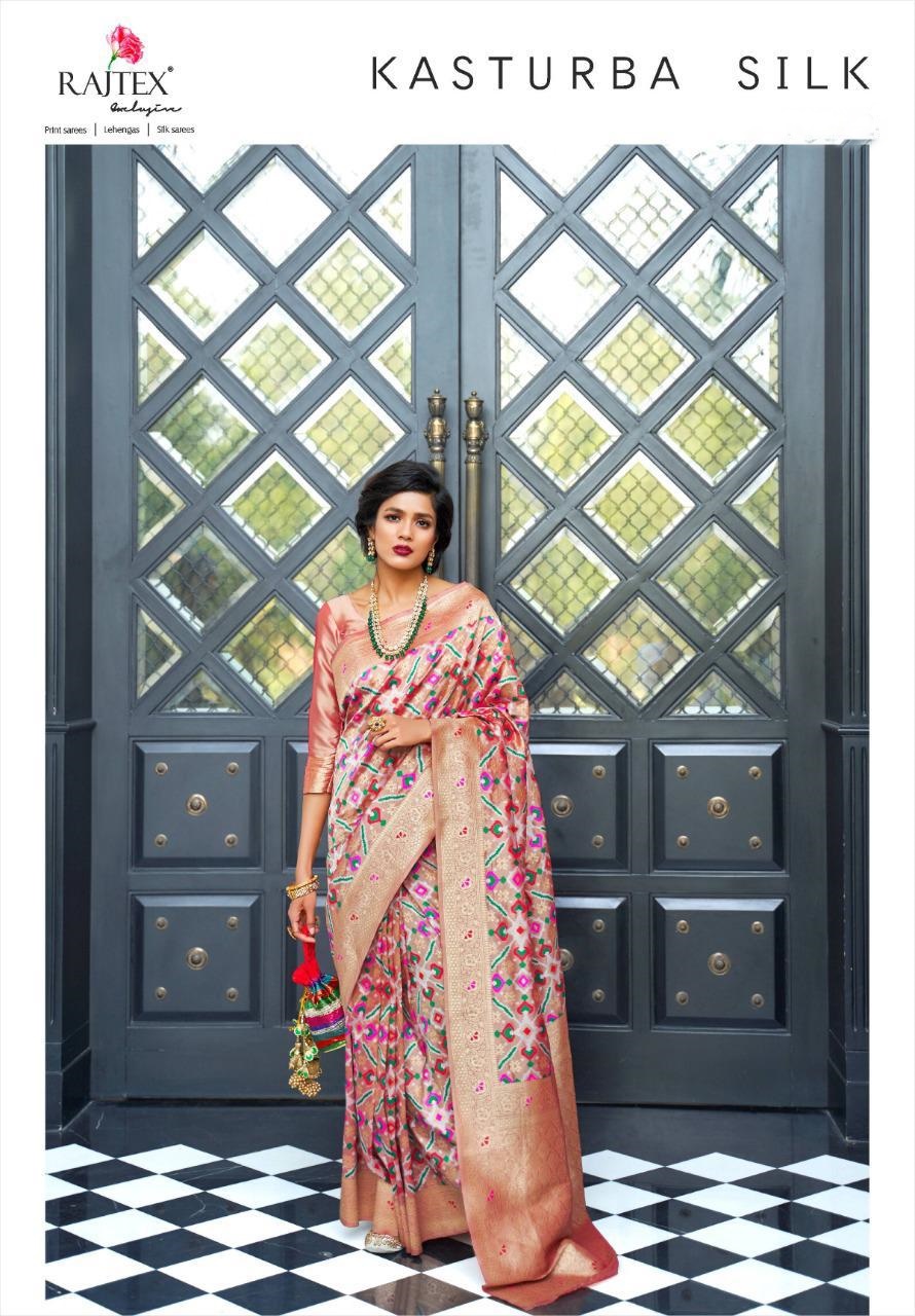 Rajtex Sarees Kasturba Silk Designer Patola Silk Sarees Coll...