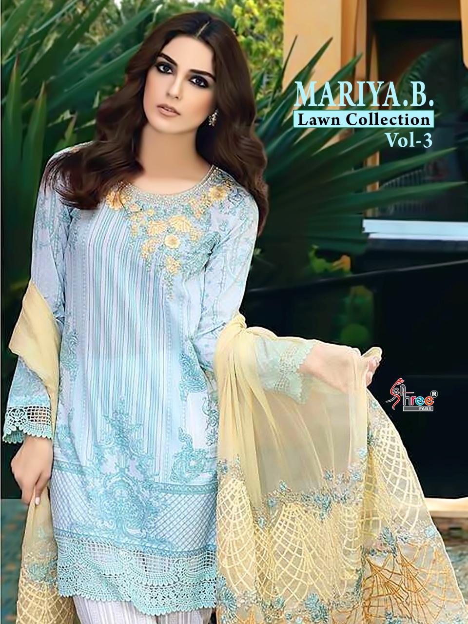 Shree Fabs Maria B Lawn Collection Vol 3 Printed Cambric Cot...