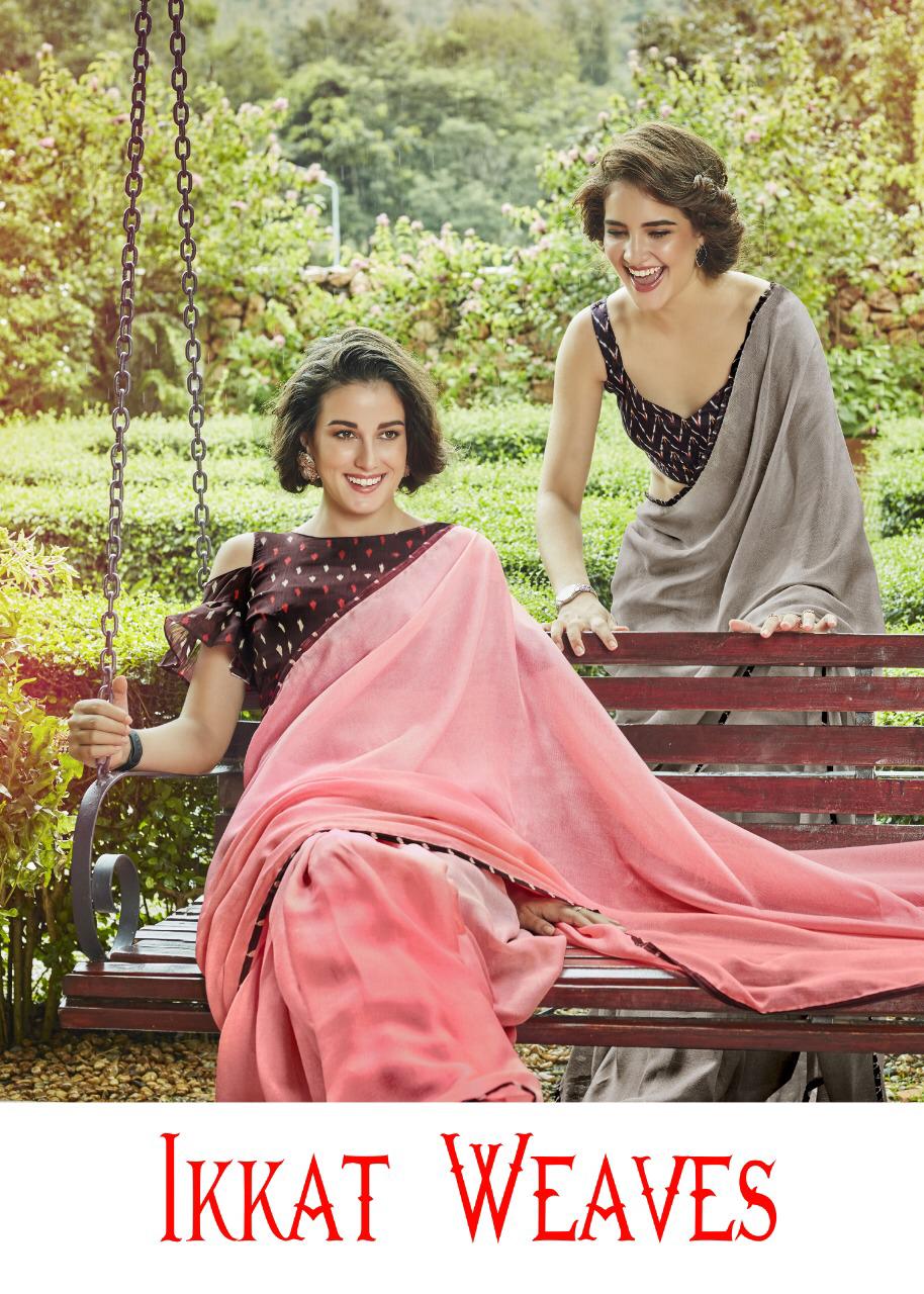 Shreyansh Fashion Ikkat Weaves Designer Linen Sarees Collect...